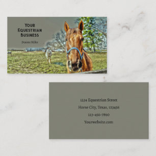 Carte De Visite Ferme de chevaux rustique