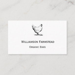 Carte De Visite Ferme de poulets Oeufs de poules du marché des agr