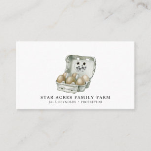 Carte De Visite Ferme d'oeufs de poulet rustique