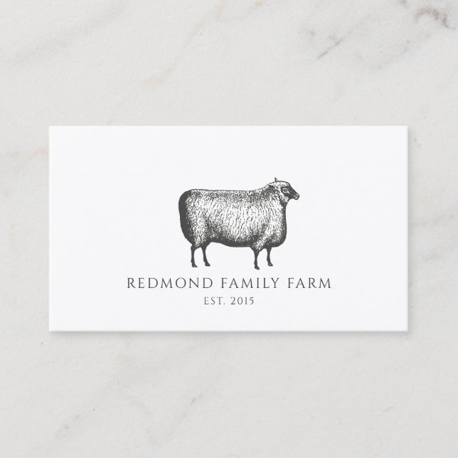 Carte De Visite Ferme familiale rustique (Devant)