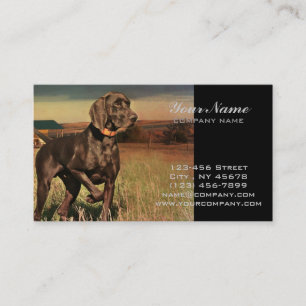 Carte De Visite ferme rustique labrador retriever de pays