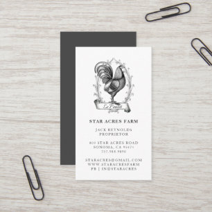 Carte De Visite Ferme Rustique Vintage Hen