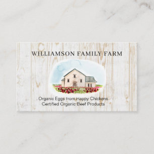 Carte De Visite Ferme vintage OEufs et viande frais