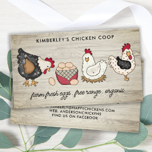 Carte De Visite Ferme vintage Oeufs frais Cute Chicken Farmhouse