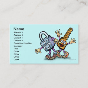 Carte De Visite Fermez à clef la clé de n