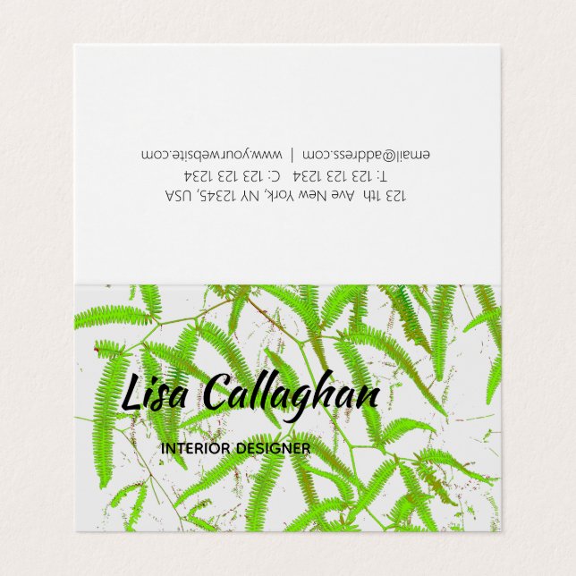 carte de visite fern (Extérieur déplié)