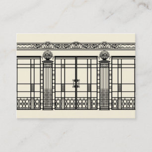 CARTE DE VISITE FERRONNERIE DE L'ART DÉCO D'AUDREY : NOIR ET CRÈME