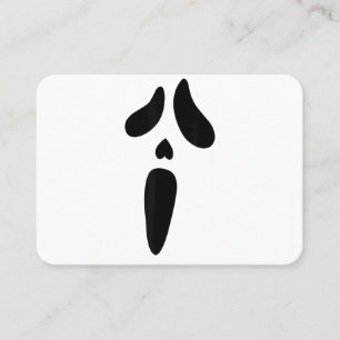 Carte De Visite Fête de Halloween Fantôme Visage Effrayant