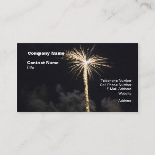 Carte De Visite Fête des feux d'artifice la nuit