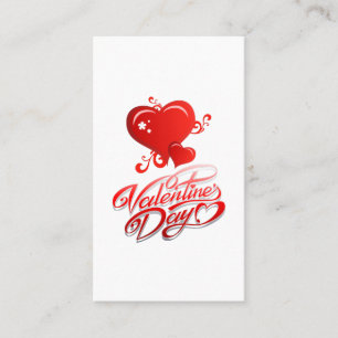 Carte De Visite fête des valentines joyeuses aux coeurs rouges
