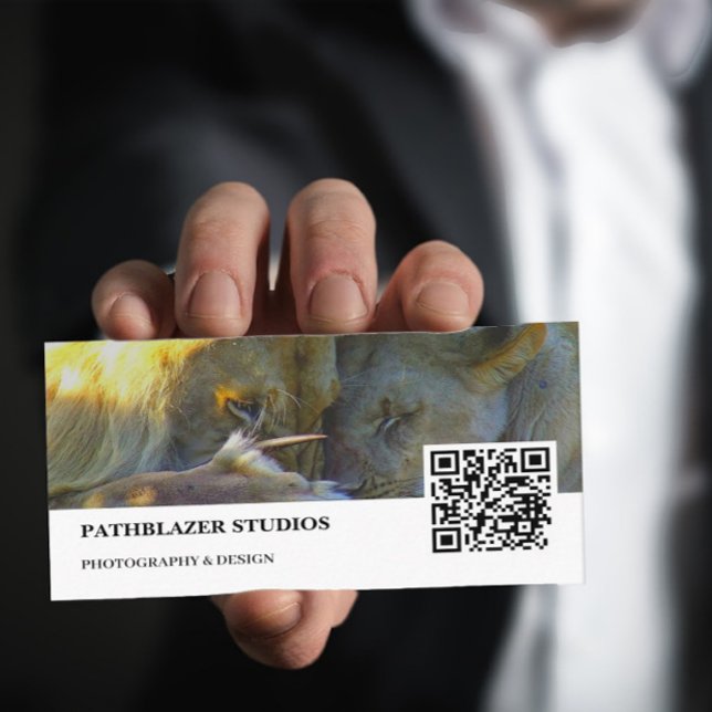 Carte De Visite Fête du lion | Photographie de la faune | (Créateur téléchargé)