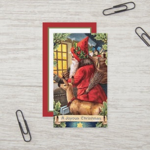 Carte De Visite fête vintage Noël Père Noël Holiday
