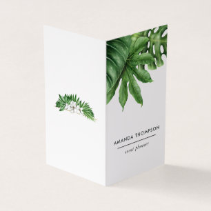 Carte De Visite Feuillage de verdure tropicale