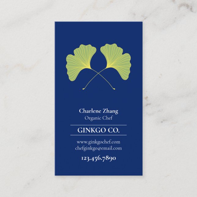 Carte De Visite Feuille 1 de Ginkgo (Devant)