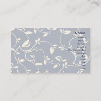 Carte De Visite Feuille bleu - affaires