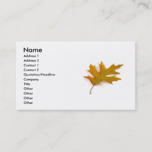 Carte de visite feuille chêne