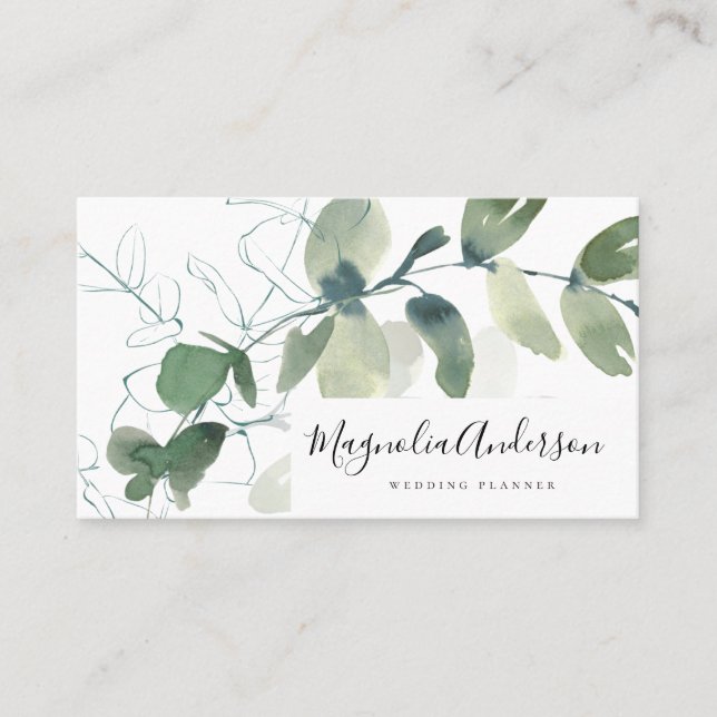 Carte de visite Feuille Chic Eucalyptus (Devant)