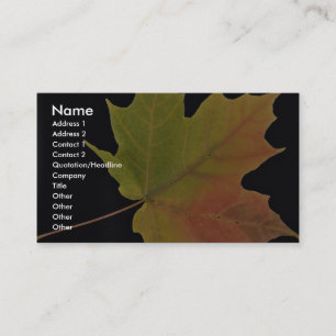 Carte De Visite Feuille de inspiration d'érable à sucre