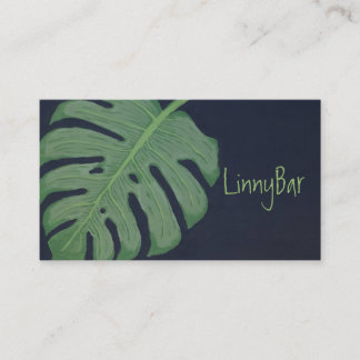 Carte De Visite Feuille de Monstera