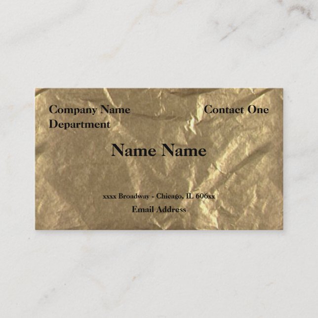 Carte De Visite Feuille d'or (Devant)