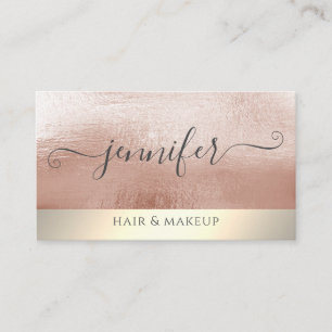 Carte De Visite Feuille d'or minimaliste rose professionnel