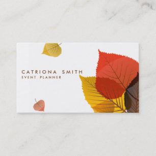 Carte de visite Feuille en chute d'automne