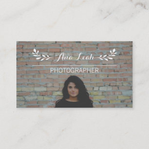 Carte De Visite Feuille et lignes photographe fait sur commande de
