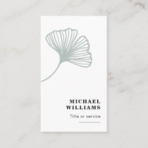 Carte De Visite Feuille Ginkgo moderne