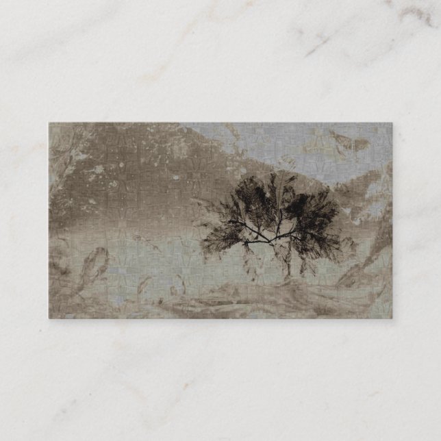 Carte de visite Feuille habillé (Devant)