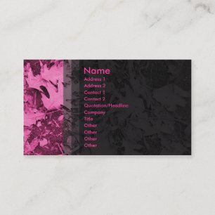 Carte De Visite Feuille - rose