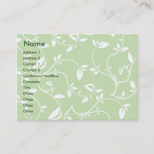 Carte De Visite Feuille vert - potelé