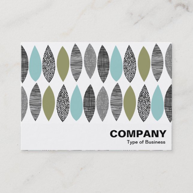 Carte De Visite Feuilles Abstraits - Feuilles texturés 01 (Devant)