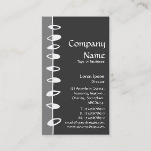 Carte De Visite Feuilles alternatifs - gris, gris foncé et blanc