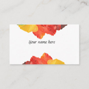 Carte De Visite Feuilles d'automne