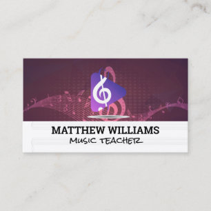 Carte De Visite Feuilles de musique musicales Interprètes Son