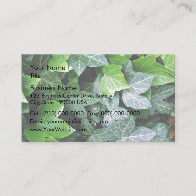 Carte De Visite Feuilles inactifs (Devant)