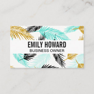 Carte De Visite Feuilles Palm   Naturel