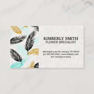 Carte De Visite Feuilles Palm   Naturel