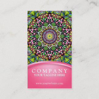 Carte De Visite Feuilles psychédéliques Mandala
