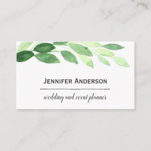 Carte De Visite Feuilles verts