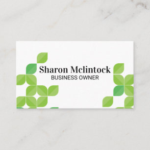 Carte De Visite Feuilles verts illustratifs