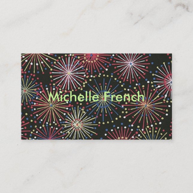 Carte De Visite Feux d'artifice (Devant)