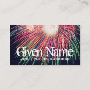Carte de visite Feux d'artifice
