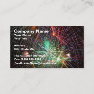Carte De Visite Feux d'artifice intenses