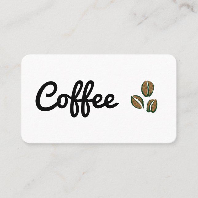 Carte De Visite Fèves de café (Devant)