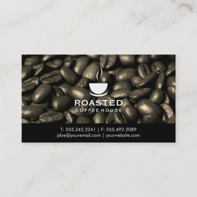 Carte De Visite Fèves de café (Devant)