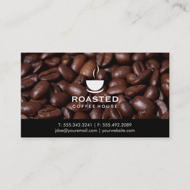 Carte De Visite Fèves de café (Devant)