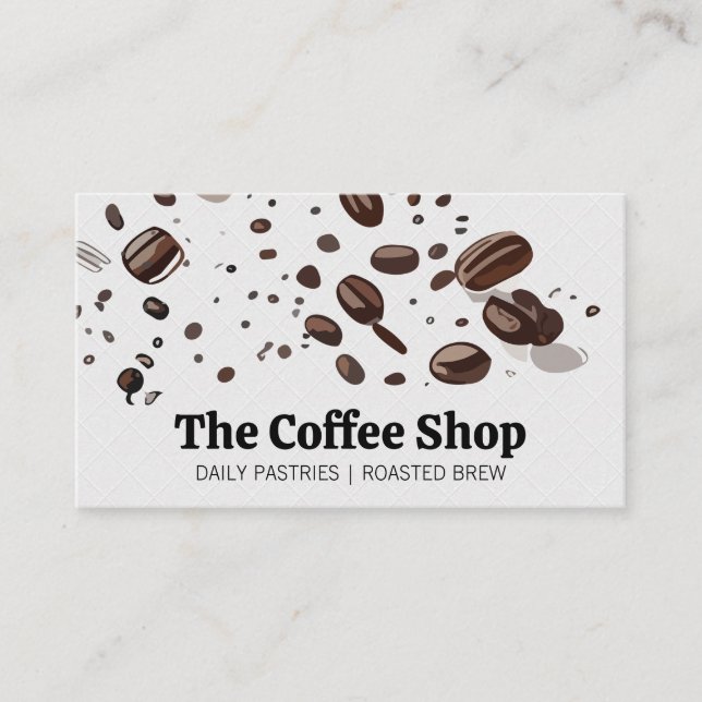 Carte De Visite Fèves de café | Café Restaurant (Devant)