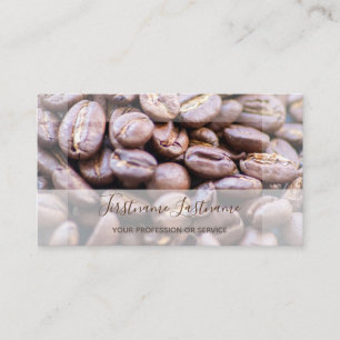 Carte De Visite Fèves de café élégant Barista et Café fellows