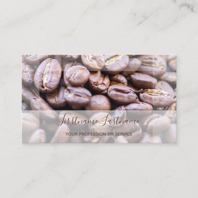 Carte De Visite Fèves de café élégant Barista et Café fellows (Devant)